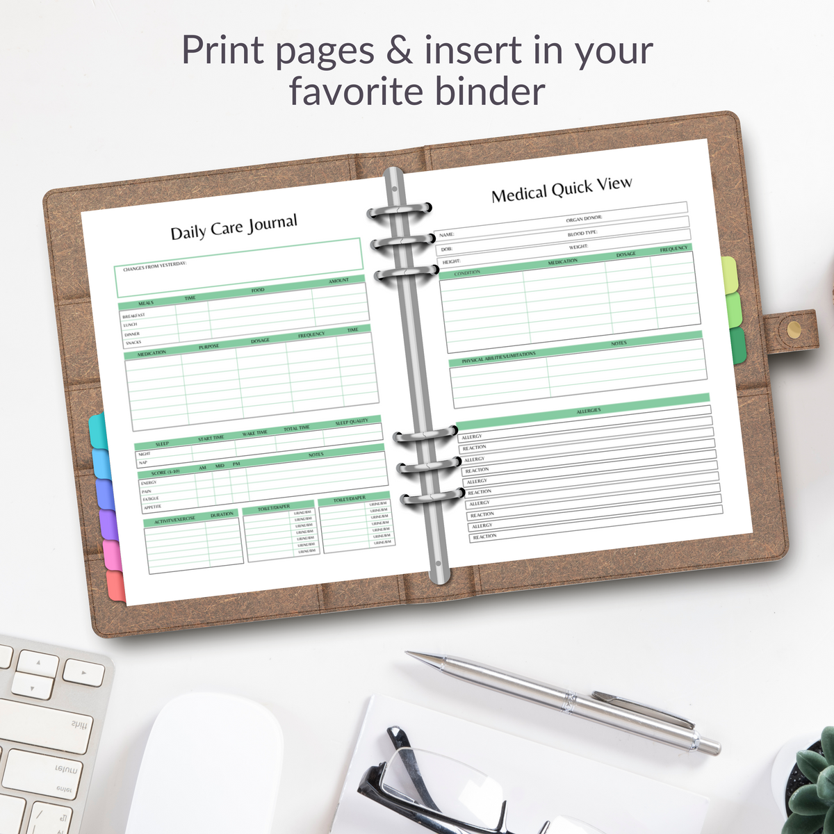 Caregiver Printable Planner