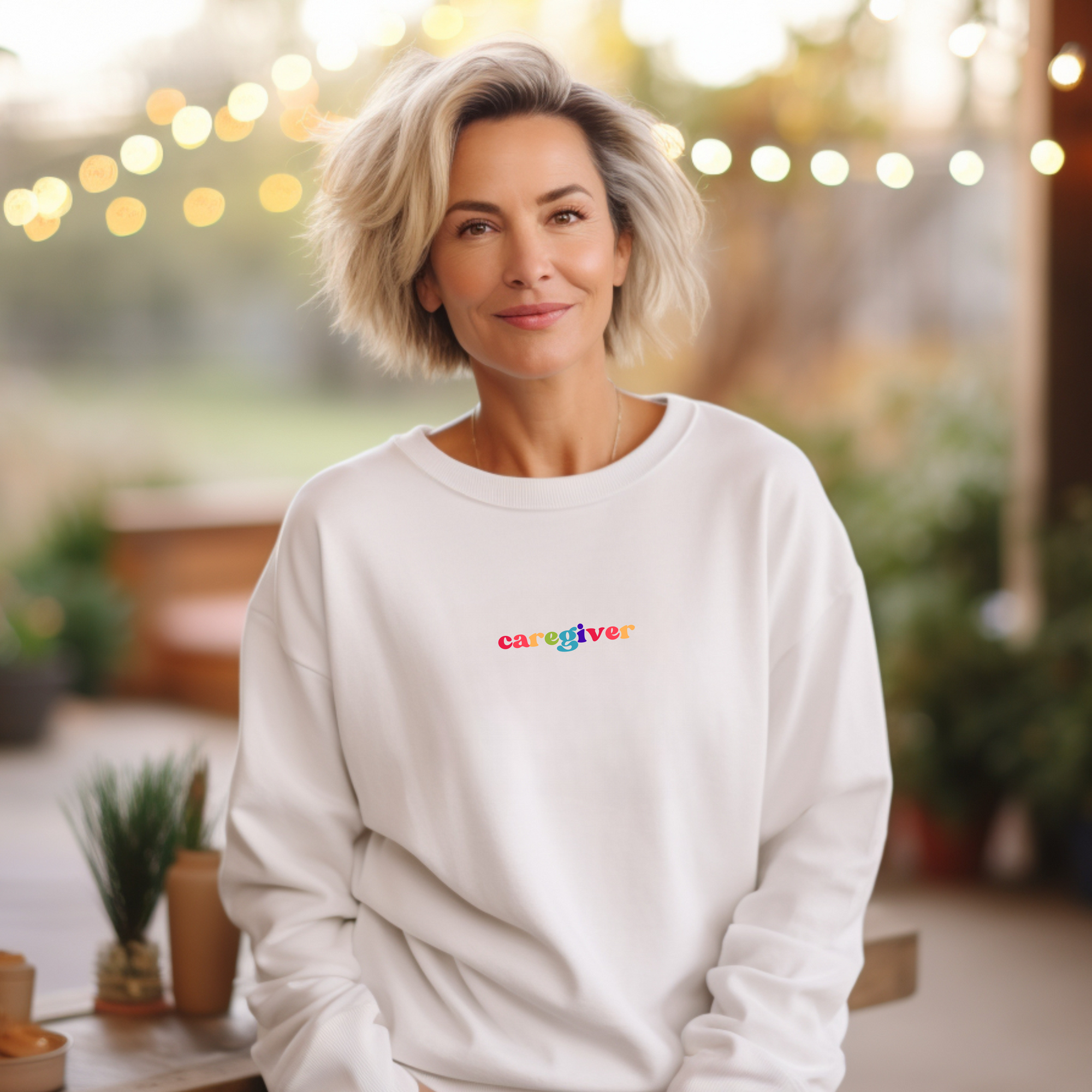 Caregiver Rainbow Sweatshirt