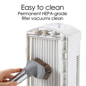 TrueAir® Compact Air Purifier with HEPA Filter, White