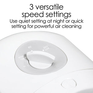 TrueAir® Compact Air Purifier with HEPA Filter, White