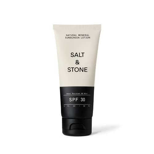 SALT & STONE SPF 30 Mineral Sunscreen Lotion - Mineral, Zinc Oxide, Broad Spectrum, Water Resistant, Reef Safe, Face + Body, Moisturizing, Cruelty Free, Made in USA