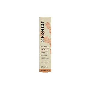 Honest Beauty Honestly Bright Eyes Tinted Eye Cream, Sandstone with Hyaluronic Acid + Squalene| EWG Certified + Dermatologist Tested & Vegan + Cruelty Free | 0.5 fl. oz.