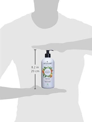 ATTITUDE Super Leaves, Hypoallergenic Hand Soap, Orange Leaves, 16 Fluid Ounce