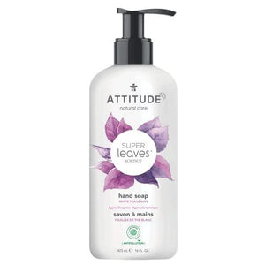 ATTITUDE Super Leaves, Hypoallergenic Hand Soap, White Tea Leaves, 16 Fluid Ounce