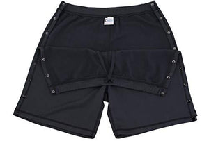 Post Surgery Tearaway Shorts - Men's - Women's - Unisex Sizing Black Large