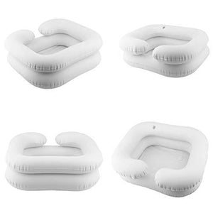 Inflatable Shampoo Basin for Bedside (White)