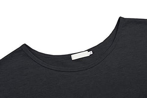 Dutebare Women Long Sleeve Sweatshirt Off Shoulder Tops Slouchy Pullover Shirt Black c L