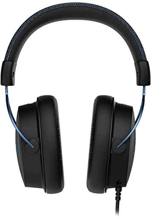 HyperX Cloud Alpha S - PC Gaming Headset, 7.1 Surround Sound, Adjustable Bass, Dual Chamber Drivers, Chat Mixer, Breathable Leatherette, Memory Foam, and Noise Cancelling Microphone - Blue