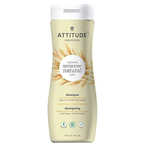 ATTITUDE Hair Shampoo, EWG Verified, Plant- and Mineral-Based Ingredients, Vegan and Cruelty-free Beauty and Personal Care Products, Color-Treated, Sensitive Skin, Argan Oil, 16 Fl Oz
