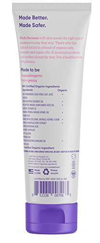 MADE OF Organic Baby Lotion Moisturizing - EWG Rated 1 - Baby Eczema Cream - Dermatologist and Pediatrician Approved - for Sensitive Skin - Made in USA - 7oz (Fragrance Free, 1-Pack)