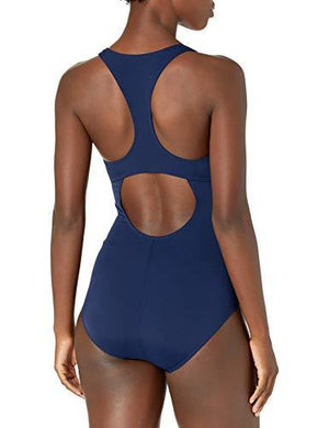 Amoena Women's Key West One Piece Pocketed Mastectomy Swimwear, Dark Navy, 14C
