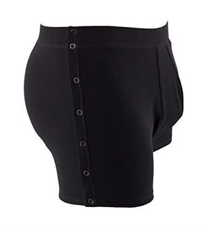 RENOVA MEDICAL WEAR Post Surgery Underwear - Men's - Tearaway Underwear Large Black
