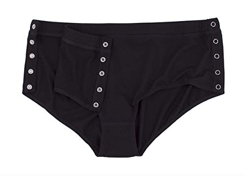 RENOVA MEDICAL WEAR Post Surgery Underwear - Women's - Tearaway Underwear (Black, XX-Large)