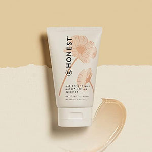 Honest Beauty Magic Gel-to-Milk Cleanser with Pink Kaolin Clay & Water | EWG Certified + Dermatologist & Ophthalmologist tested & Cruelty Free | 4 fl. oz.