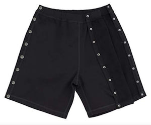 Post Surgery Tearaway Shorts - Men's - Women's - Unisex Sizing Black Large