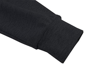Dutebare Women Long Sleeve Sweatshirt Off Shoulder Tops Slouchy Pullover Shirt Black c L