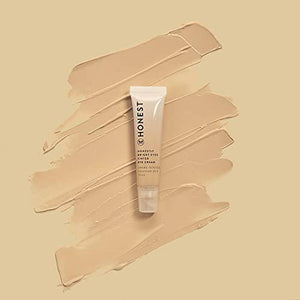 Honest Beauty Honestly Bright Eyes Tinted Eye Cream, Sandstone with Hyaluronic Acid + Squalene| EWG Certified + Dermatologist Tested & Vegan + Cruelty Free | 0.5 fl. oz.
