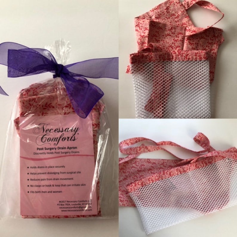 Mastectomy Surgery Gift Set-Comfort yourself or loved one-Surgical Drain Holder shower &amp; daily wear. Breast Surgery recovery set. Self Care.