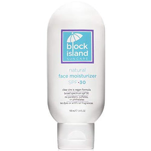 Block Island Organics - Natural Face Moisturizer SPF 30 with Clear Zinc - Broad Spectrum UVA UVB Protection - Daily Anti-Aging Sunscreen Sunblock