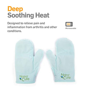 NatraCure Arthritis Warming Mittens (Without Gel) - Reusable, Microwaveable Flaxseed Raynauds or Joint Pain Hand Warmer Gloves, for Pain Relief, Stiff Joints, Inflammation) - 466-CAT