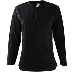 Easy Port Access Chemo Shirt - Best Gift for Cancer Patients (Large, Black)