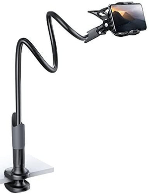 Phone Holder Bed Gooseneck Mount - Lamicall Cell Phone Clamp Clip for Desk, Flexible Lazy Long Arm Headboard Bedside, Overhead Mount Stand, Compatible with Phone 12 Mini 11 Pro Xs Max XR X 8 7 6 Plus