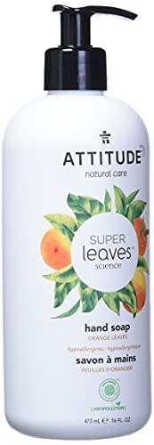ATTITUDE Super Leaves, Hypoallergenic Hand Soap, Orange Leaves, 16 Fluid Ounce