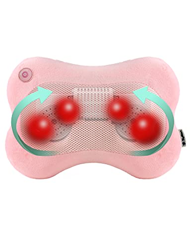 Zyllion Shiatsu Back and Neck Massager Pillow with Heat for Muscle