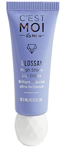 C'est Moi Glossay High Shine Lip Gloss | Non-Sticky, Hydrating Clear Lip Gloss Enriched with Jojoba and Sunflower Seed Oils Leaves an Ultra-Dewy Finish, Cruelty-Free, EWG Verified | 0.35 fl oz.