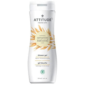 ATTITUDE Sensitive Skin, Hypoallergenic Moisturize & Revitalize Body Wash, Argan Oil, 16 Fluid Ounce