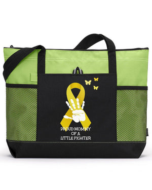 Personalized Pediatric Cancer, Little Fighter Tote Bag