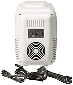 Cooluli Skin Care Mini Fridge for Bedroom - Car, Office Desk & Dorm Room - Portable 4L/6 Can Electric Plug In Cooler & Warmer for Food, Drinks, Beauty & Makeup - 12v AC/DC & Exclusive USB Option, Blue