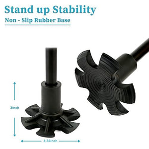 Honmido Walking Cane Foldable for Men & Women Seniors for Balance,Self Standing Folding Cane,Height Adjustable Anti-Slip Lightweight Alloy Walking Stick Collapsable for Travel Mobility Aid (Black)