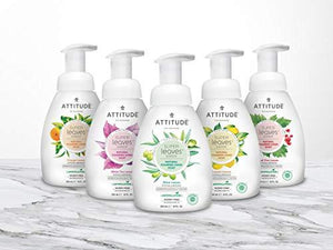 ATTITUDE Foaming Hand Soap, Plant and Mineral-Based Ingredients, Vegan and Cruelty-free Personal Care Products, Lemon Leaves, 10 Fl Oz