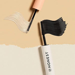 Honest Beauty Extreme Length Mascara + Lash Primer | 2-in-1 Boosts Lash Length, Volume & Definition | Silicone Free, Paraben Free, Dermatologist & Ophthalmologist Tested | 0.2 Fl Oz, Black