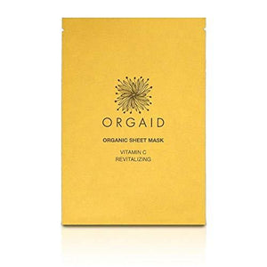 ORGAID Organic Sheet Mask | Made in USA (Vitamin C & Revitalizing, pack of 4)