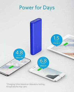 Anker PowerCore 20100mAh Portable Charger - Ultra High Cell Capacity Power Bank with 4.8A Output and PowerIQ Technology, External Battery Pack for iPhone, iPad & Samsung Galaxy & More Blue