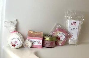 Handcrafted Bath Luxury Spa Gift Set - Natural Oils and Epsom Salt Bath Bombs, Organic Shea Butter Soap