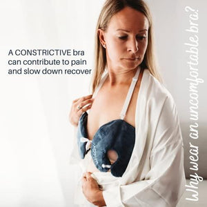 TrueSooth Post Breast Surgery Recovery Hot Cold Breast Therapy Packs, with Bra Straps. 4 Reusable Gel Heat / Ice Packs for Mastectomy Recovery, Lumpectomy, Breast Augmentation, Reduction or Implants