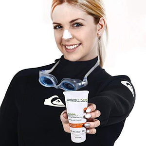 Rocket Pure 3 Ounce Natural SPF 30 Sunscreen. EWG Rated. Broad Spectrum UVA/UVB Protection, Non-Nano Zinc Oxide. Fragrance-Free and Chemical Free.