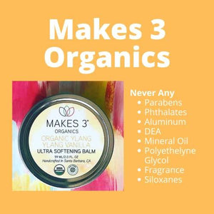 Makes 3 Organics Organic Ylang Ylang Hand Balm, Vanilla, 1.8 Fluid Ounce