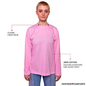 Inspired Comforts Chemo Port Access Shirts Full Sleeve w/Dual Zippers 2XL Pink