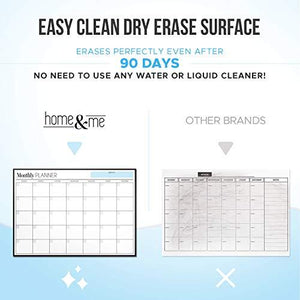 Magnetic Dry Erase Calendar Bundle for Fridge: 3 Boards Included - Monthly, Weekly, Daily Calendar Whiteboard 17x12