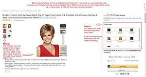 Bundle - 2 Items: The Softie Wrap Print by Jon Renau Headcovers (Item #1), Christy's Wigs Q & A Booklet (item #2) - Color: Dark Sky