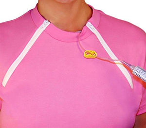 Comfy Women's Long Sleeve Chemo Port Access Shirts (Large)