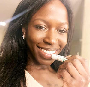 Eco Lips GOLD 100% Organic Lip Balm with Baobab - Soothe and Moisturize Dry, Cracked and Chapped Lips - 100% Plastic-Free Plant Pod Packaging (6 Tubes)