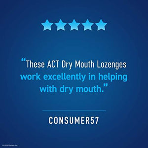 ACT Dry Mouth Lozenges With Xylitol, Sugar Free Honey-Lemon, 18 Count