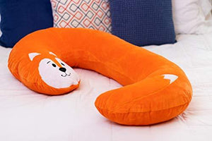 Leachco Snoogle Jr. - Luxuriously Soft Plush Fox with Zippered Removable Cover – The Snuggle, Cuddle, Animal Body Pillow for Kids