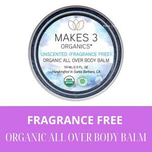 Makes 3 Organics All Over Body Balm, Unscented, 2 Fluid Ounce
