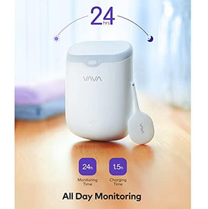 VAVA Smart Baby Thermometer for Kids & Adults, Real-Time Continuous Monitoring Thermometer with Fever Alarm, 24H Battery Life, Wearable Armpit Fever Monitor